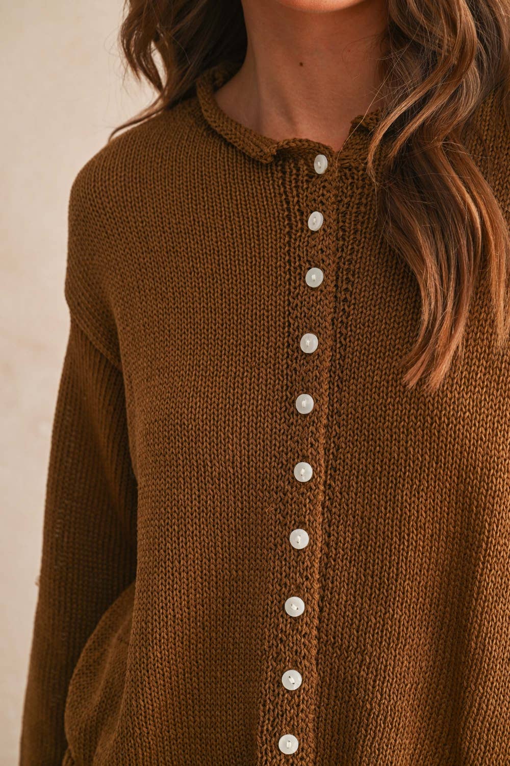 Light Weight Button Cardigan