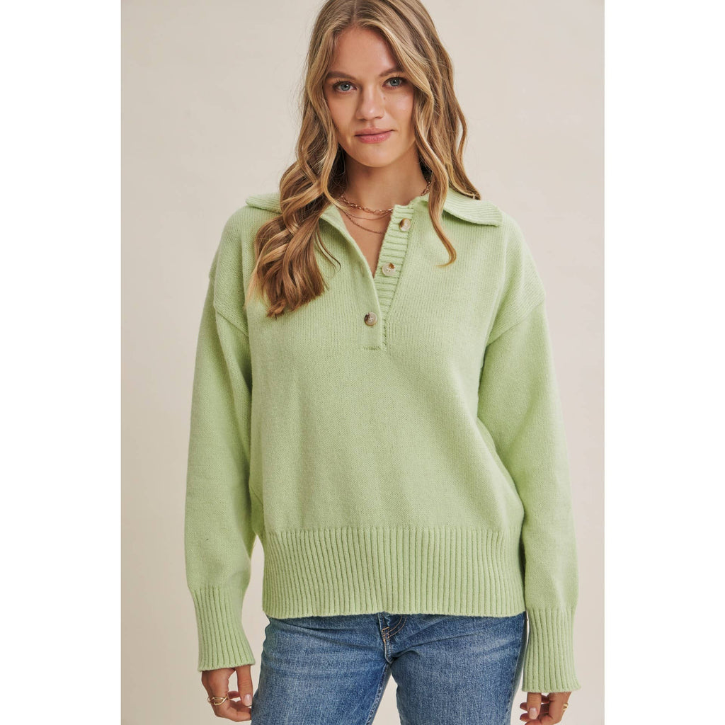 PASTEL POLO SWEATER