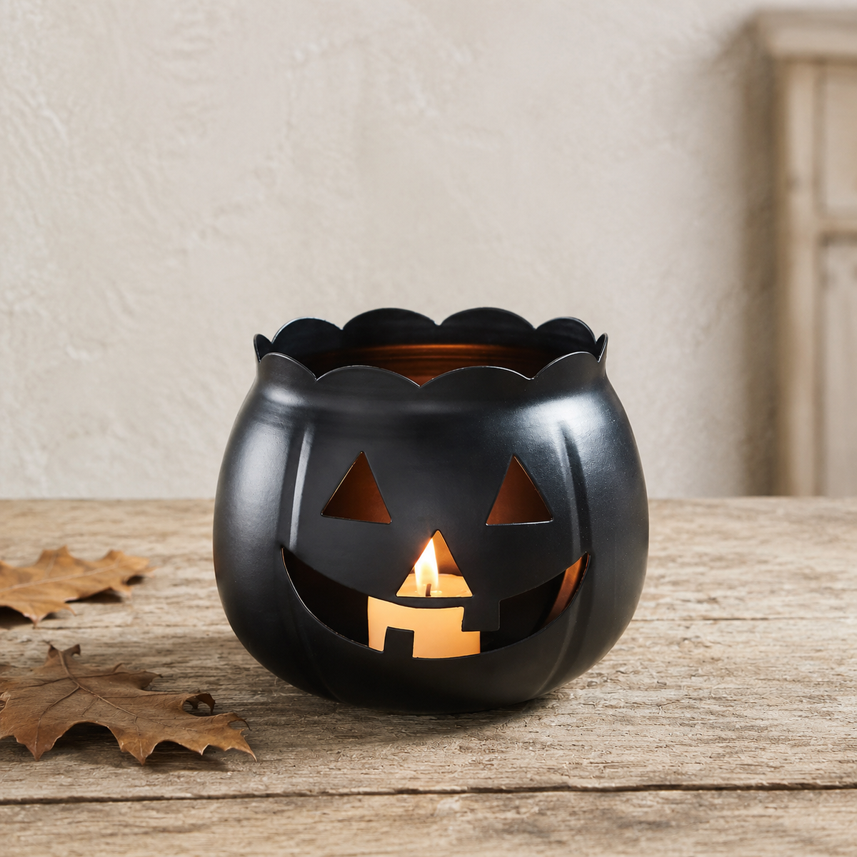 Black Metal Jack-O'-Lantern