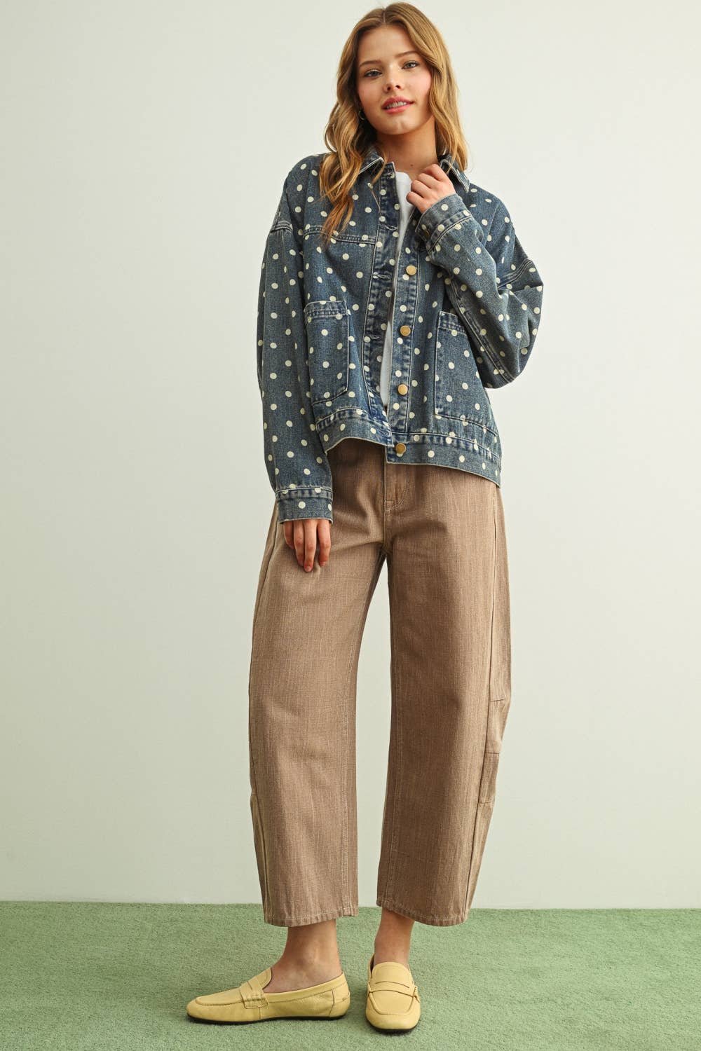 POLKA DOT DENIM JACKET