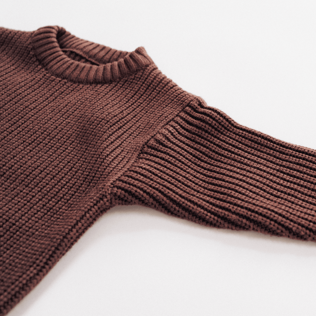 Brown Knit Pullover Sweater