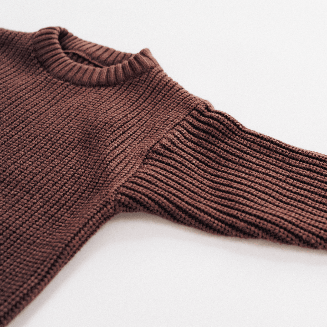 Brown Knit Pullover Sweater