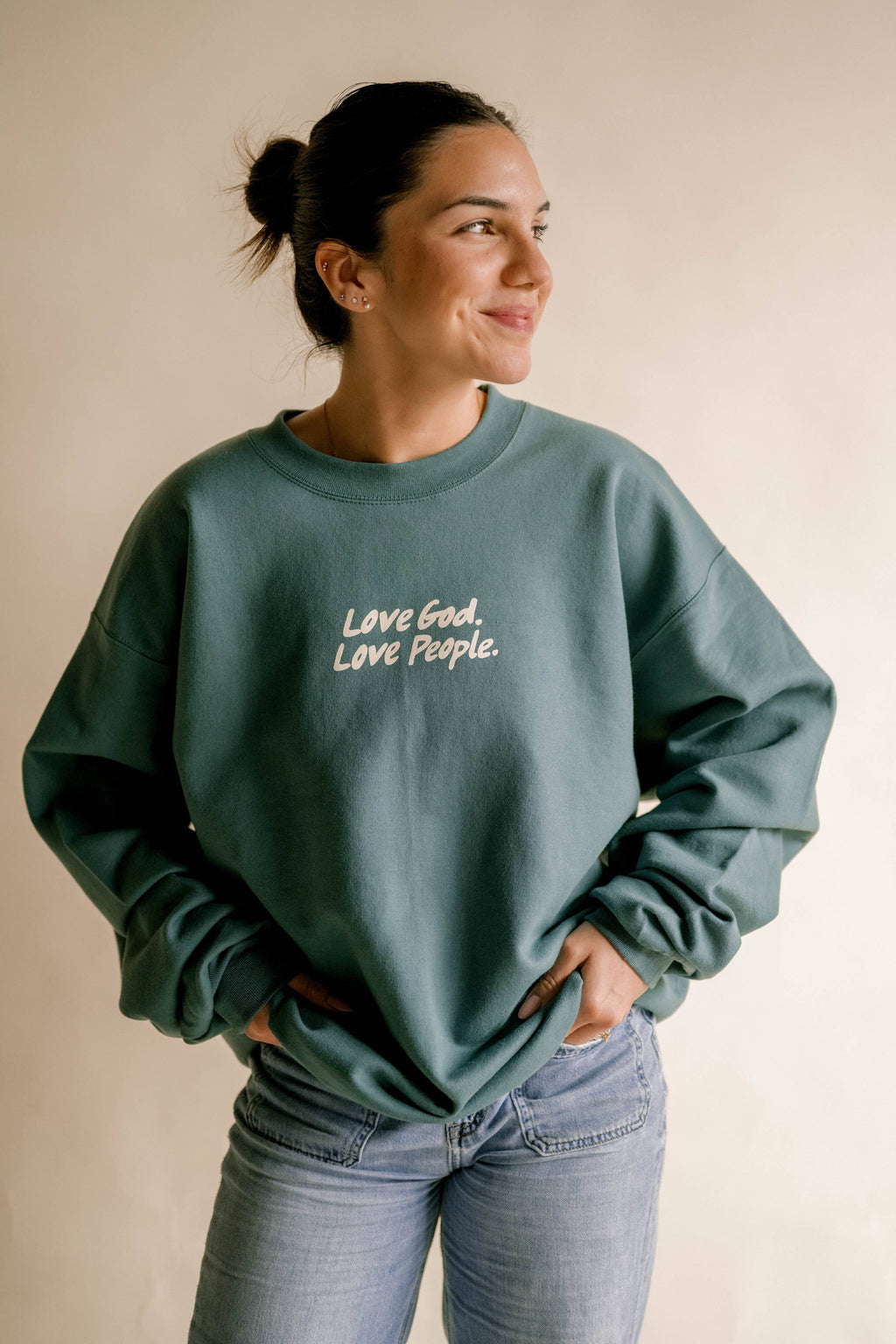 Love God Love People Crewneck
