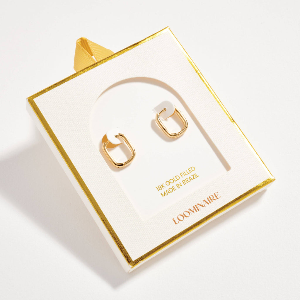 Gold Filled Square Huggie Hoops