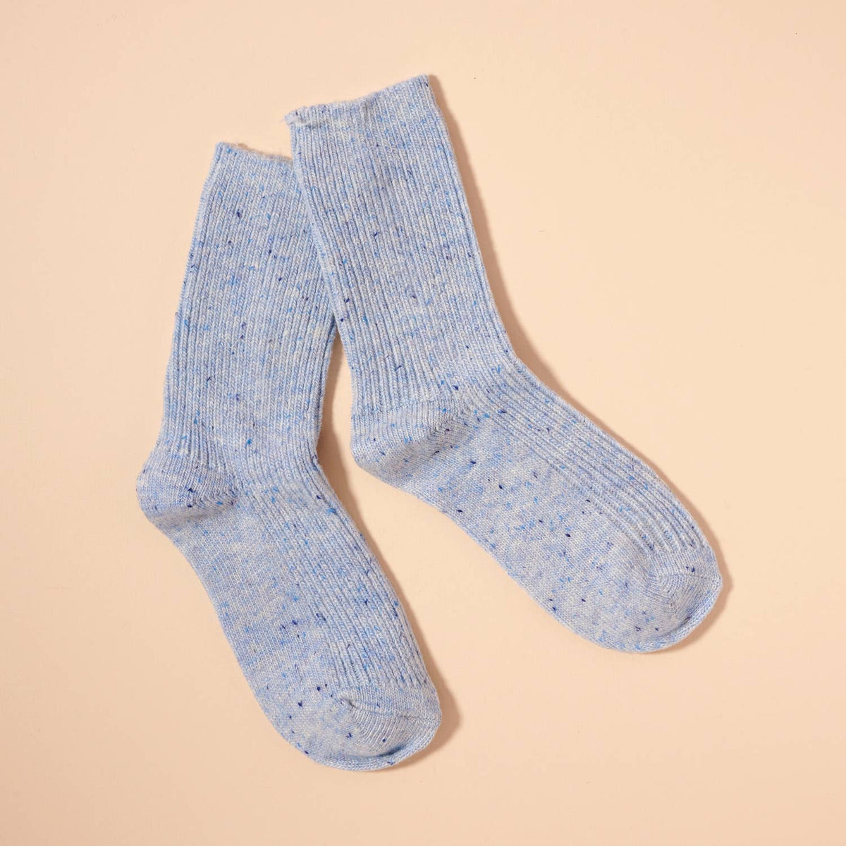 Speckled Ribbed Crew Socks