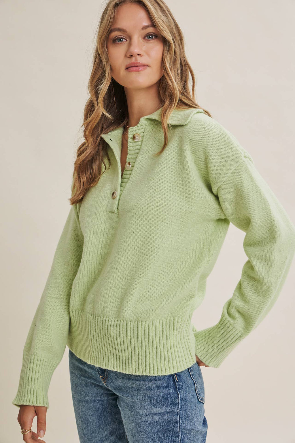 PASTEL POLO SWEATER