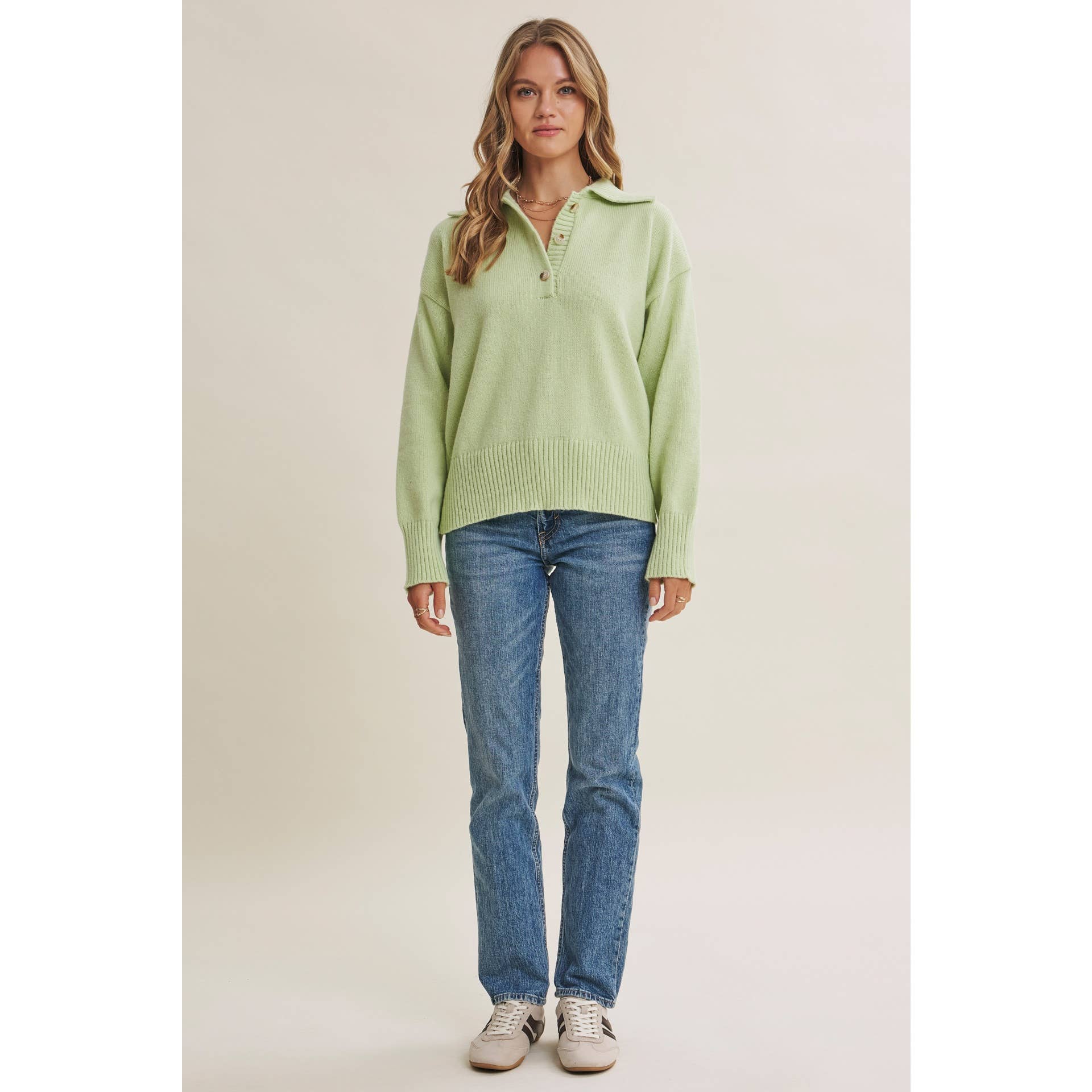 PASTEL POLO SWEATER
