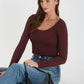 SCOOP NECK CROP TOP