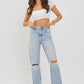Light Super High Rise Dad Jean