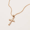 Pearl Cross Pendant - Gold