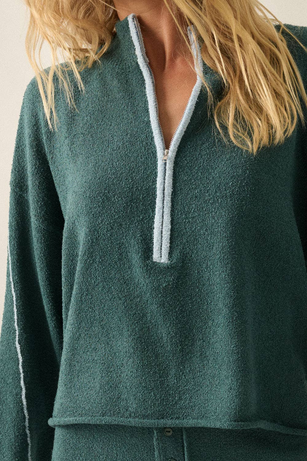Deep Sea Quarter Zip Sweater