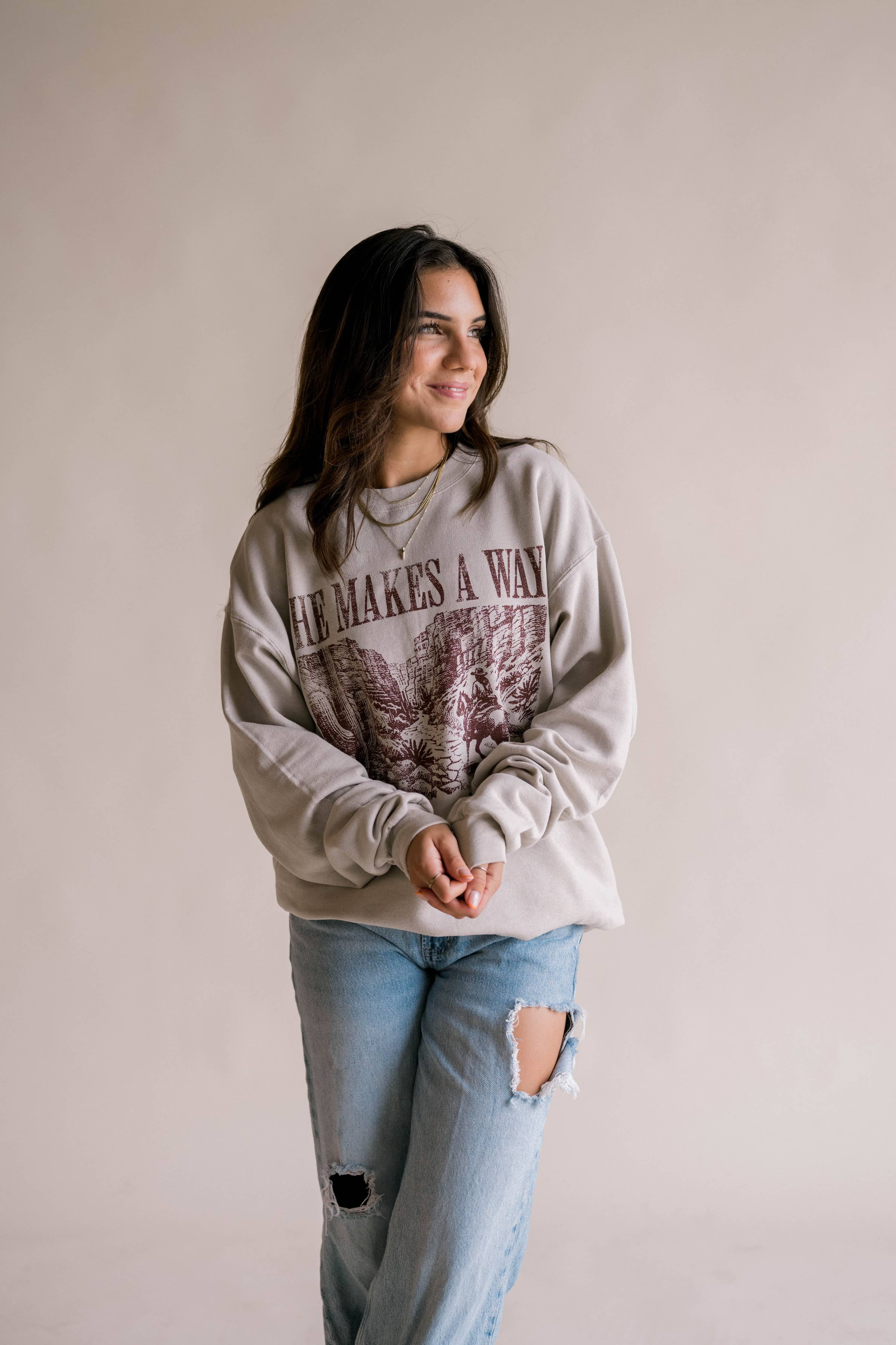 He Makes A Way Crewneck