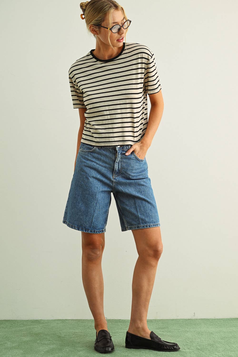ESSENTIAL STRIPE RINGER TEE