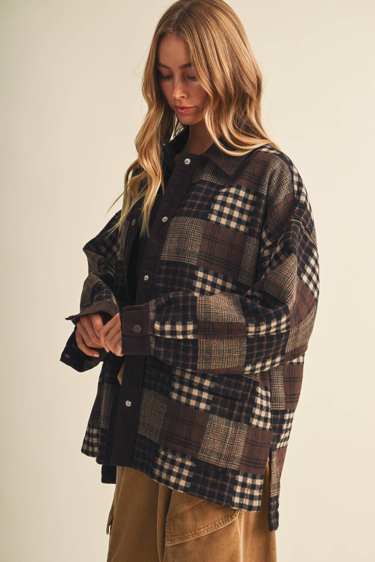 Corduroy-Trimmed Patchwork Jacket