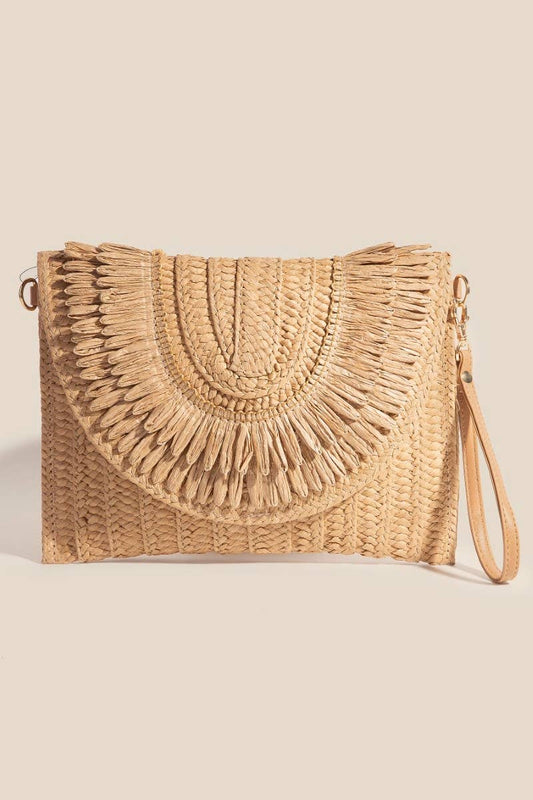 Paper Weave Envelope Clutch