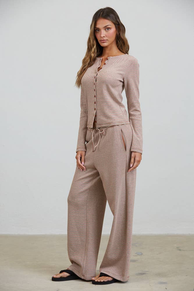 Lounge Striped Button Down
