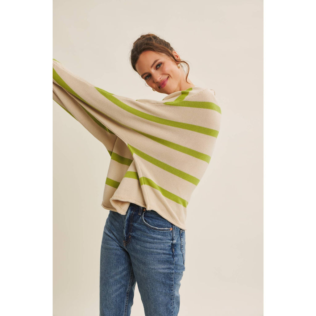 STRIPE SLOUCHY SWEATER