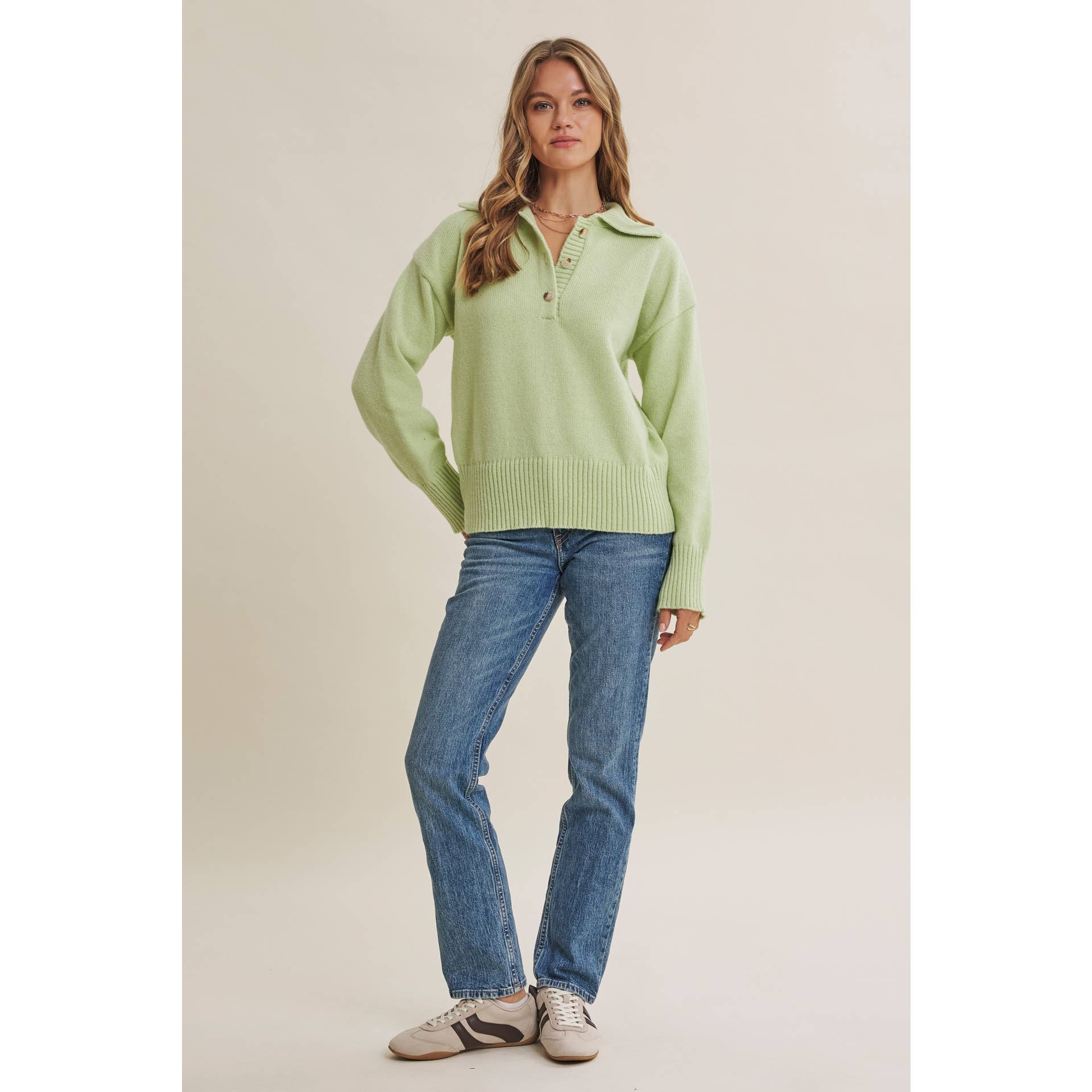 PASTEL POLO SWEATER