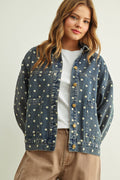 POLKA DOT DENIM JACKET