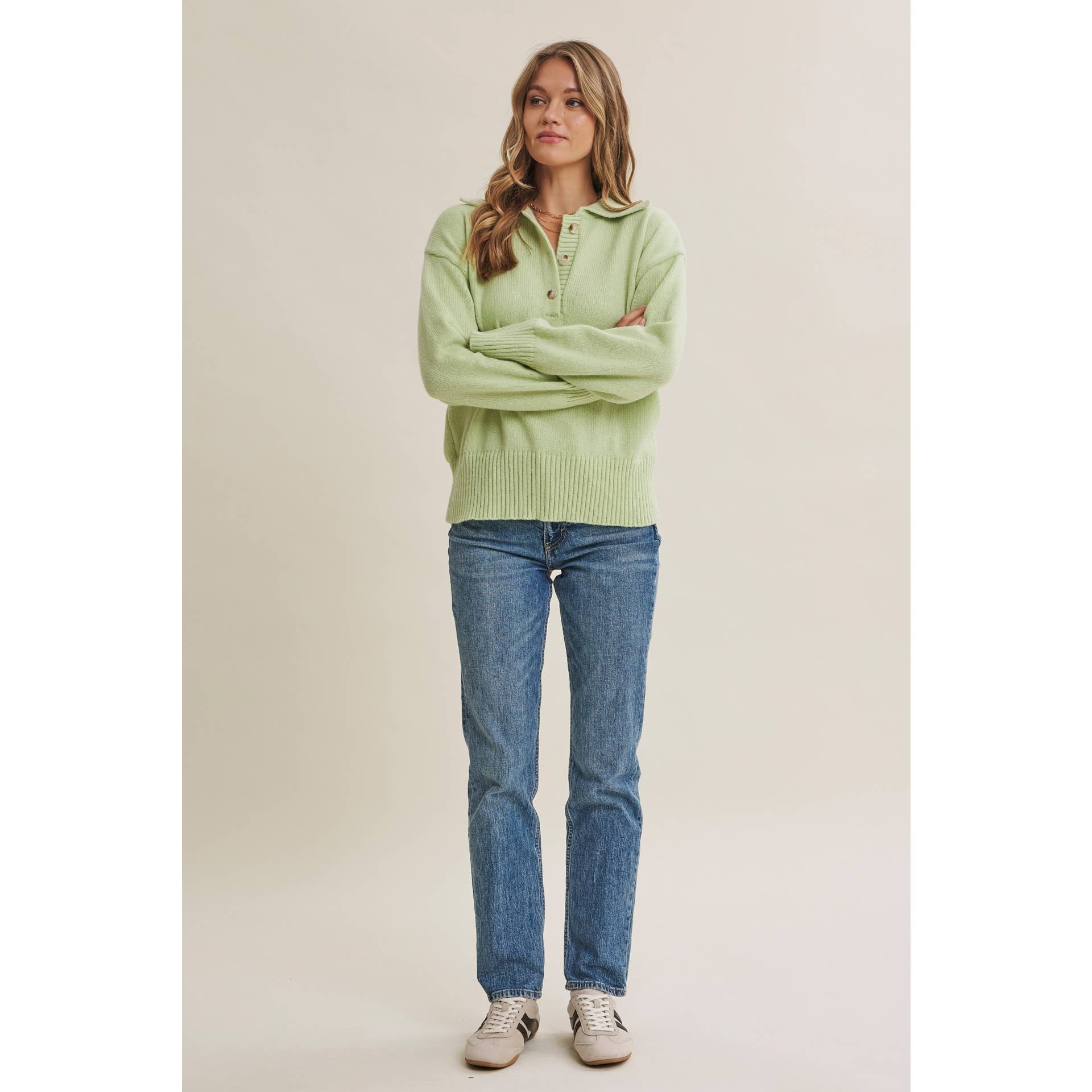 PASTEL POLO SWEATER