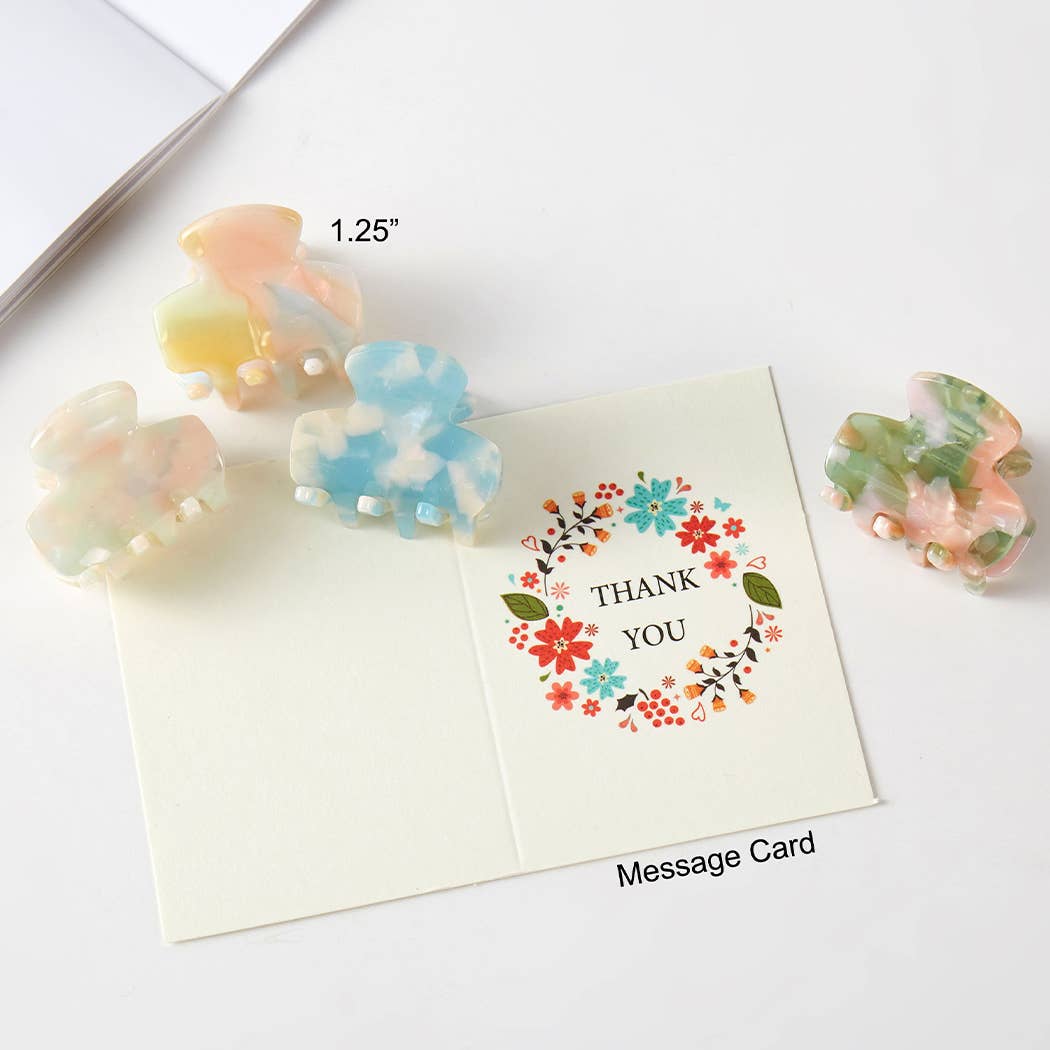 Colorful Pearlized Assorted Mini Claw Hair Clip