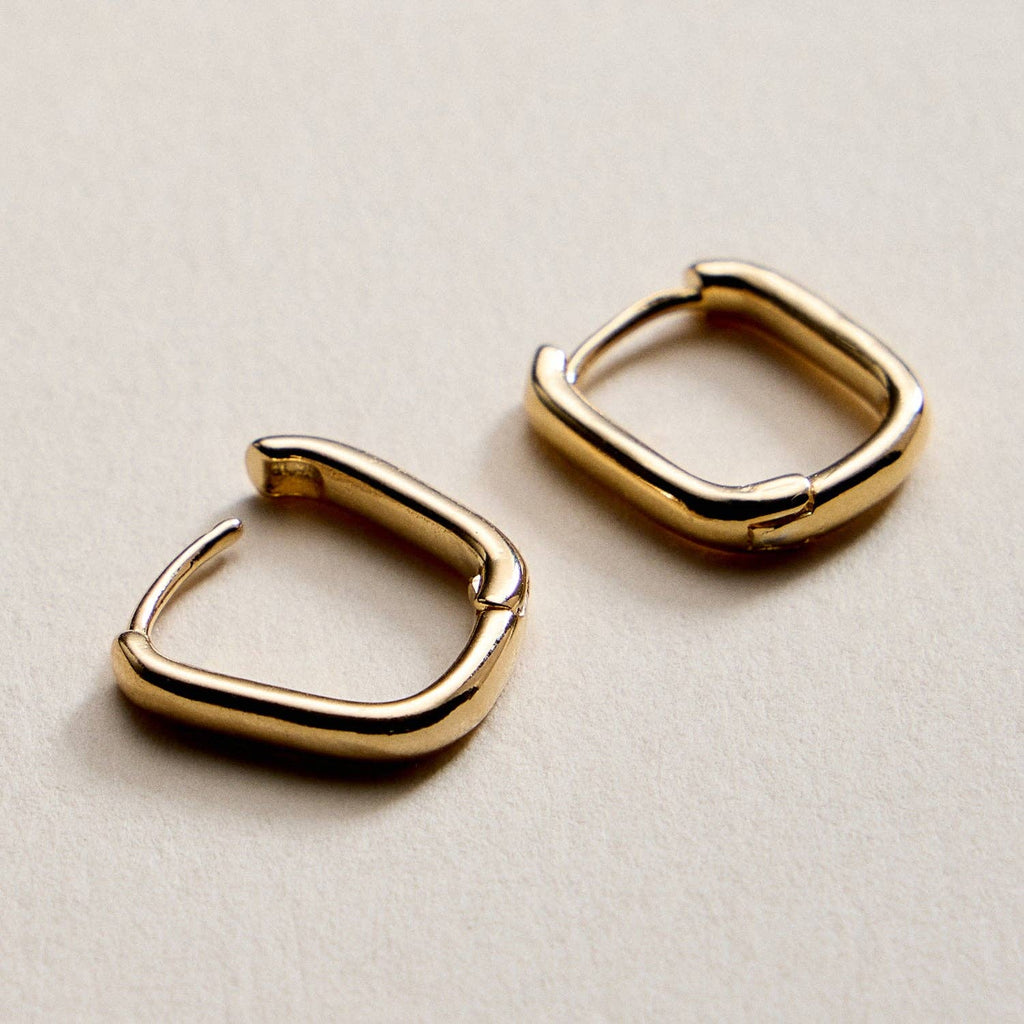 Gold Filled Square Huggie Hoops