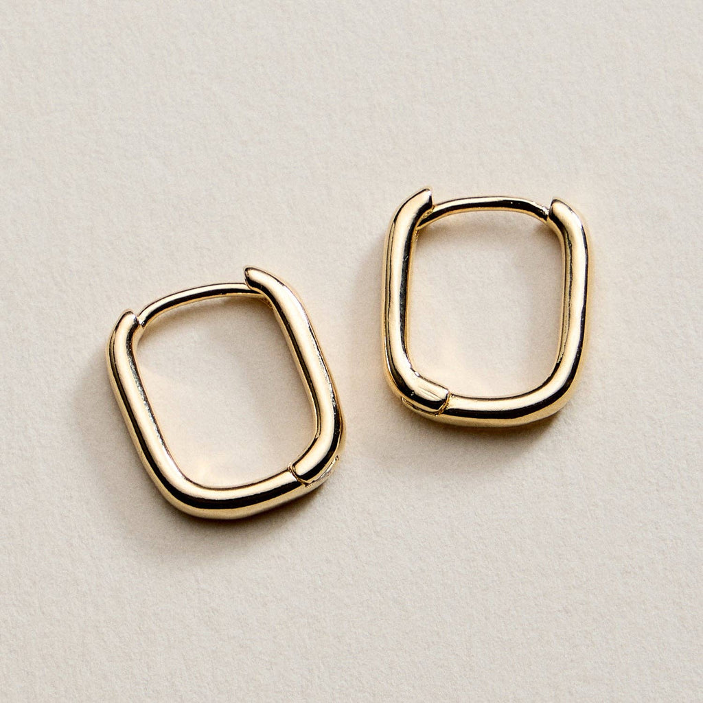 Gold Filled Square Huggie Hoops