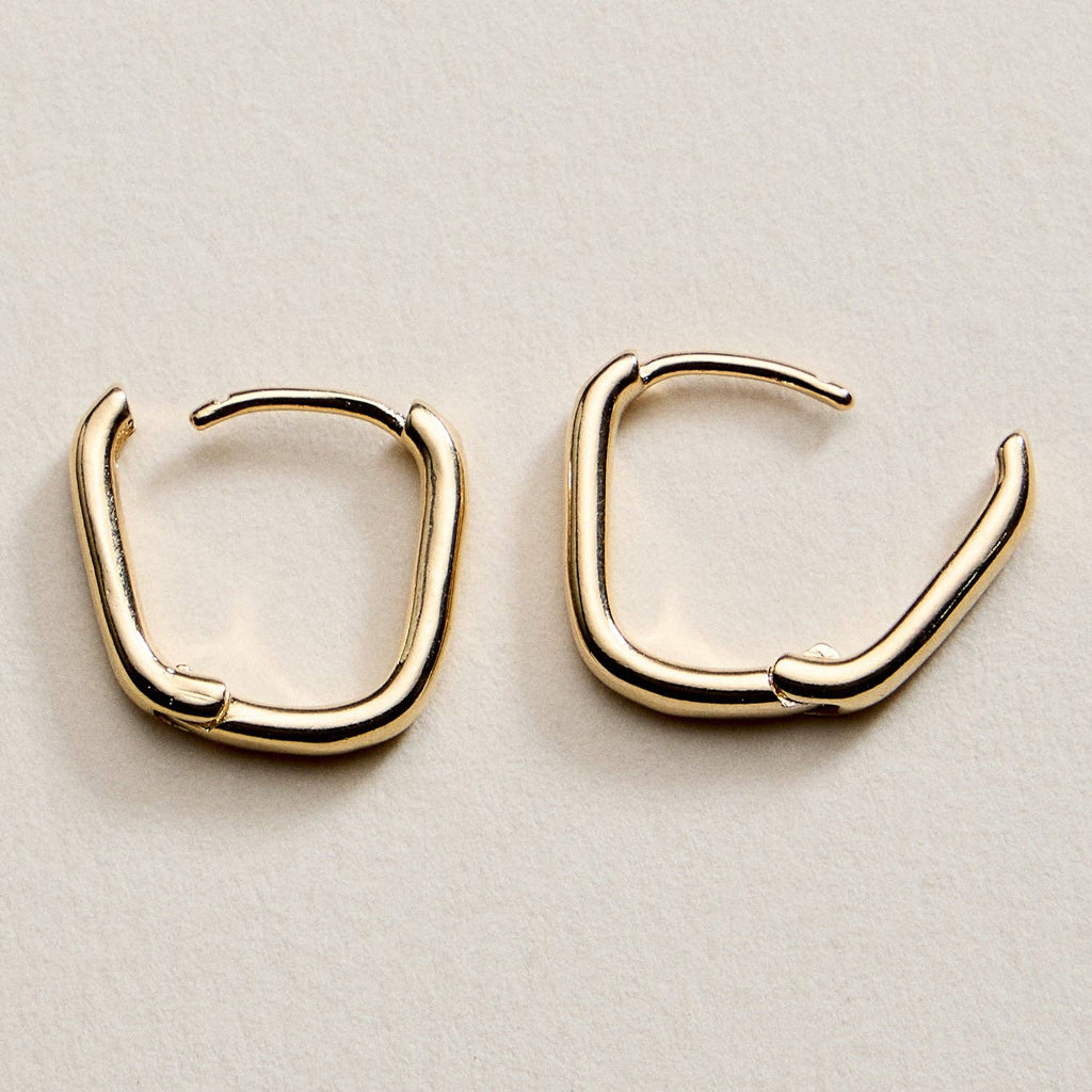 Gold Filled Square Huggie Hoops