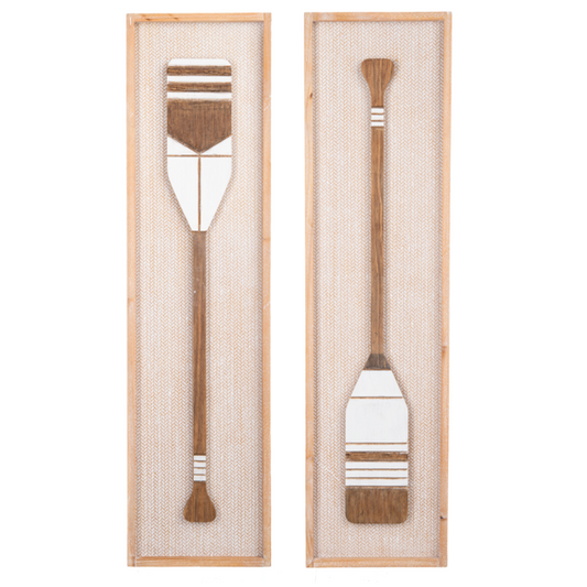 Framed Paddle Wall Decor 2PK