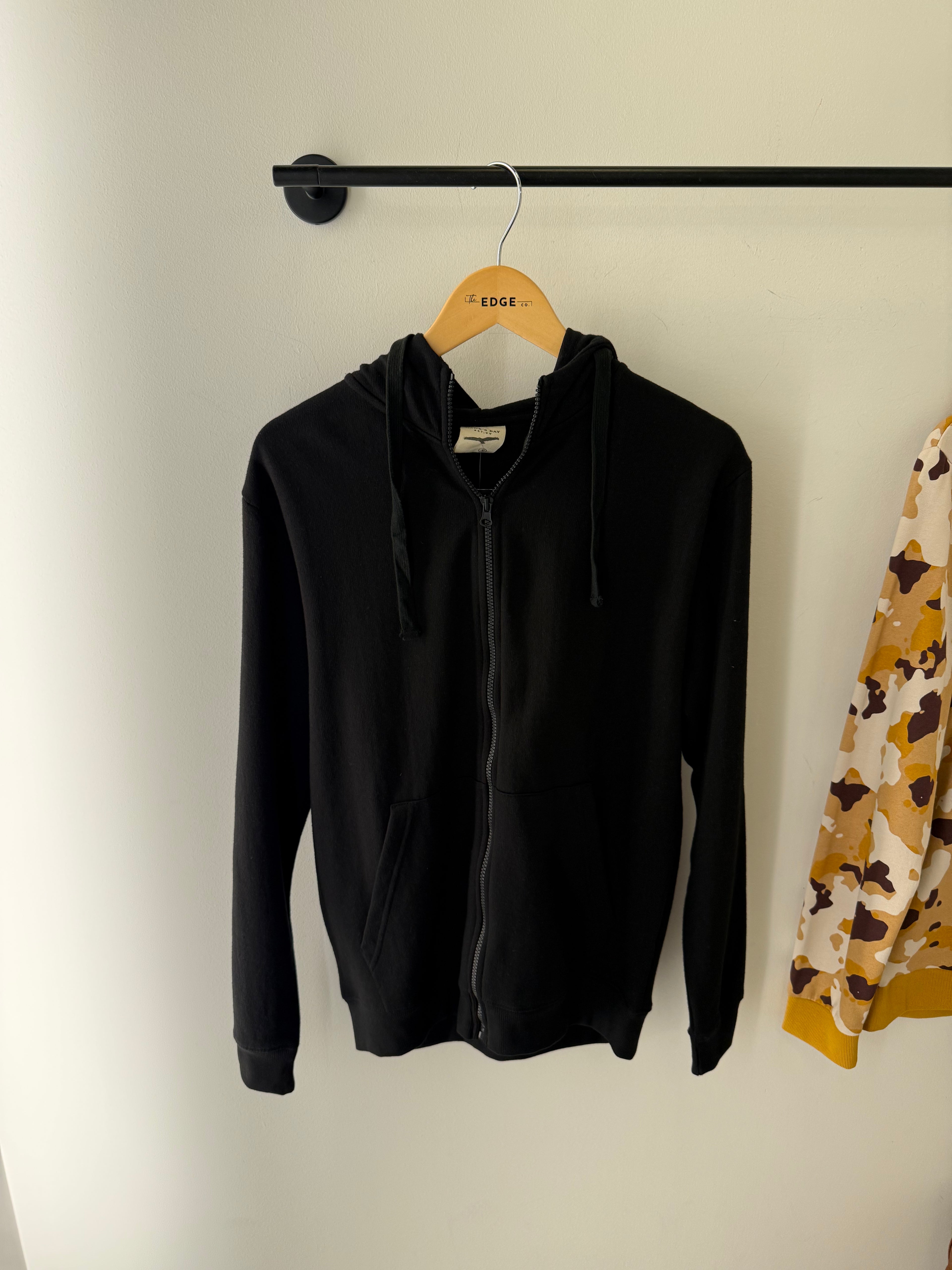 Zipper Fleece Hoodie Olive