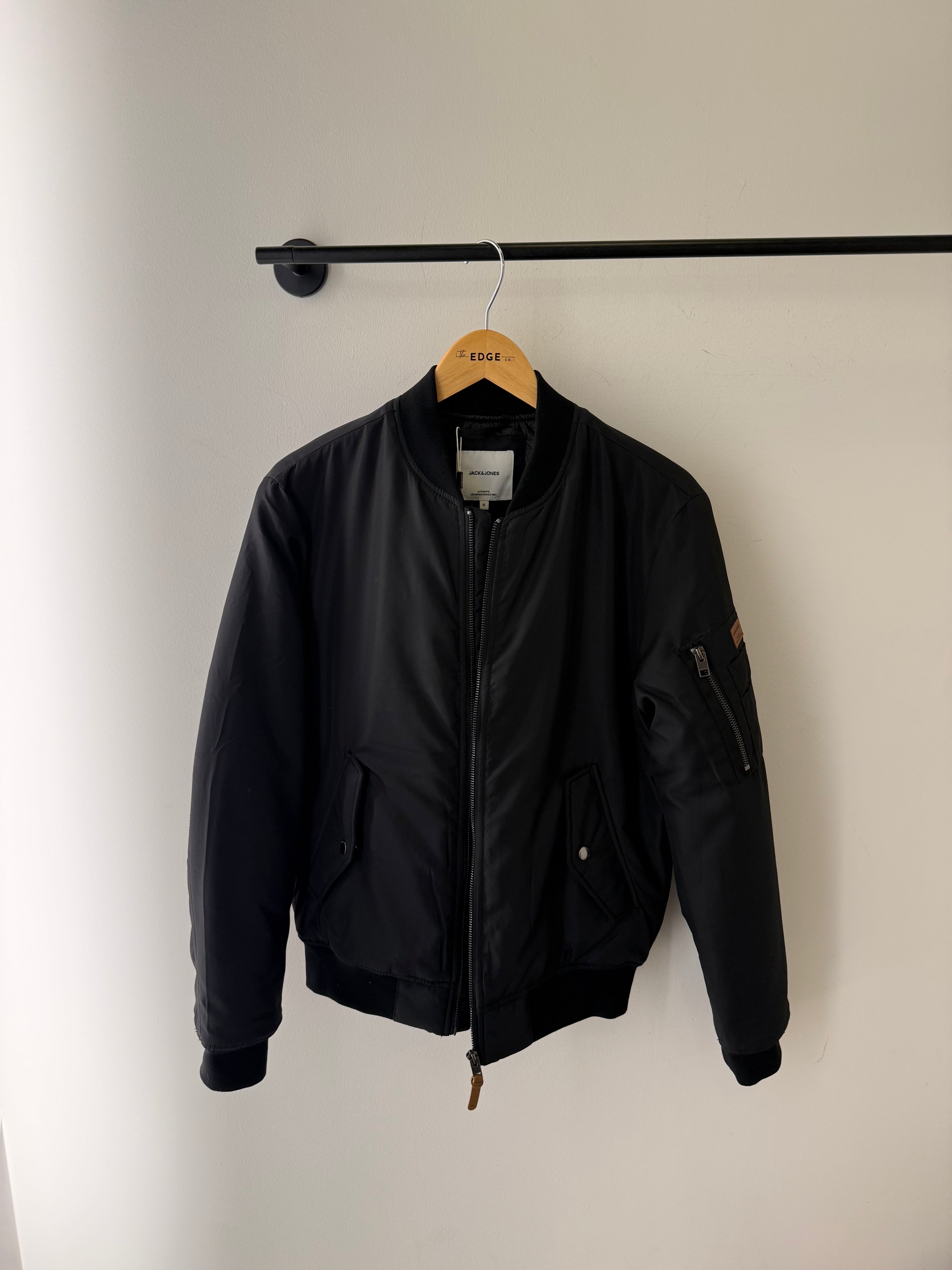 Mens Black Bomber Jacket