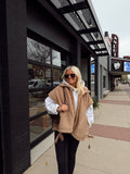 Oversized Sherpa Fleece Vest