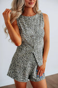 Leopard Denim Vest