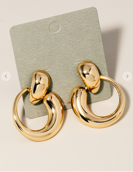 Metallic Abstract Earrings