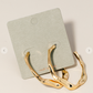 Hammered Warped Hoop Earrings