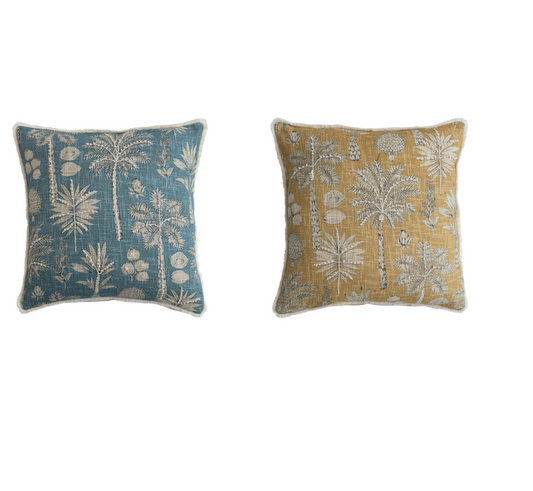 18" Square Cotton Slub Pillow