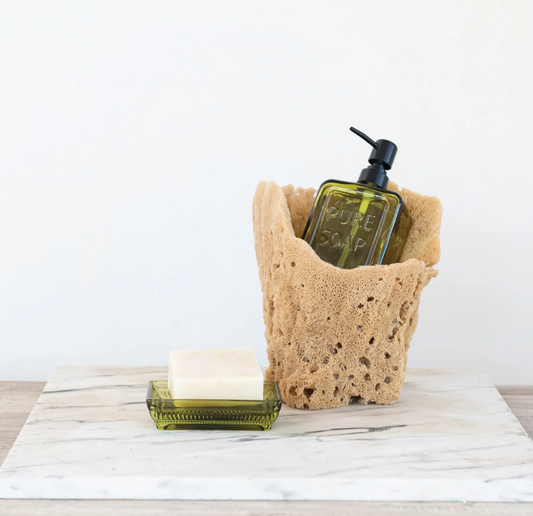Pressed Glass Soap Dispenser