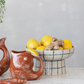 Hand-Painted Stoneware Pedestal Bowl