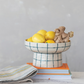 Hand-Painted Stoneware Pedestal Bowl