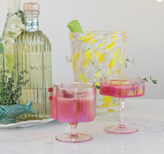 12 oz. Pleated Flower Shaped Wine Glass