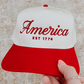 America Trucker Hat - Red