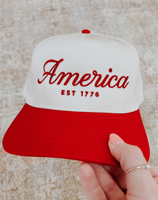 America Trucker Hat - Red