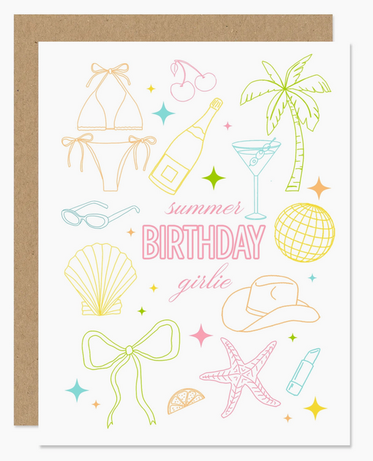 Summer Birthday Girlie Card