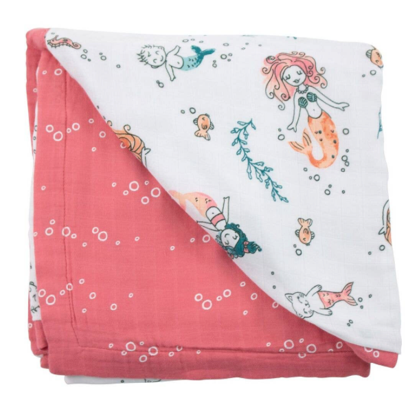 Mermaid And Bubbles Luxury Snuggle Blanket