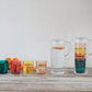 2 Quart Pitcher with (4) 12 oz. Stackable Glasses, Set of 5