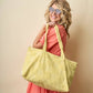 Green Check Tote Bag