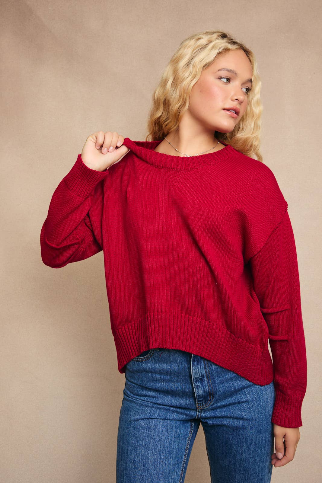 Ruby Sweater Pleated Sleeve