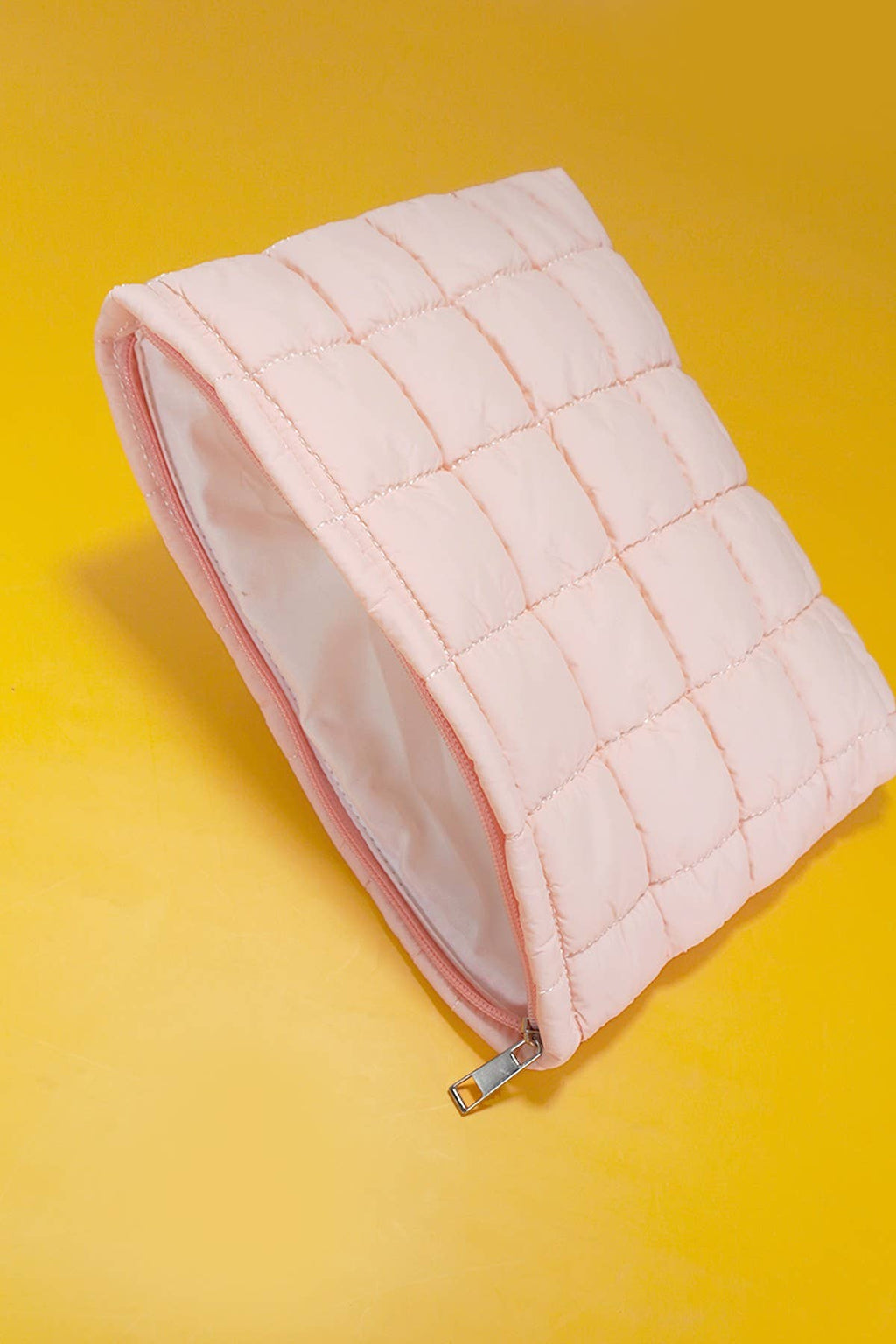 QUILTED PUFFY COSMETIC POUCH