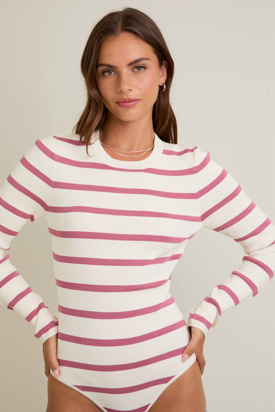 Striped Knit Bodysuit