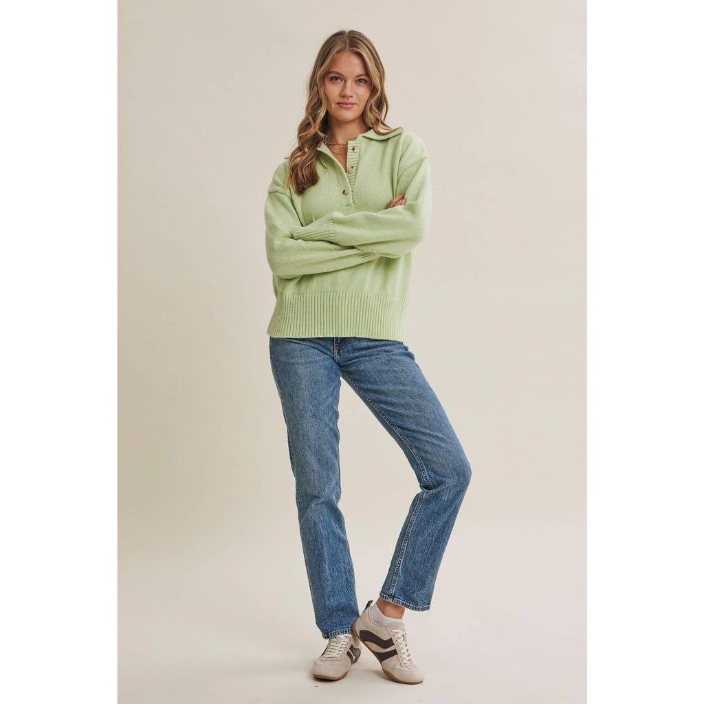 PASTEL POLO SWEATER